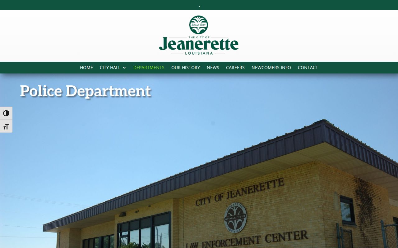 Jeanerette warrant records: police department contact page